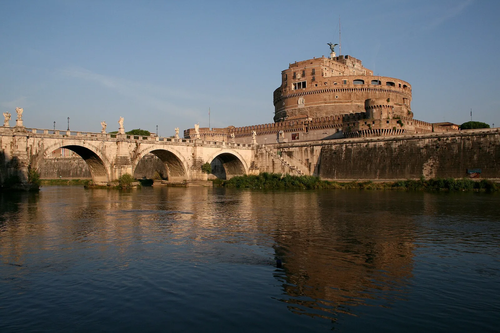 Castel Sant'Angelo and the Ponte Sant'Angelo over the Tiber, Rome