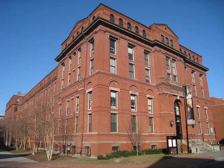 Brick exterior of Harvard's Peabody Museum of Archaeology & Ethnology on Divinity Avenue, Cambridge, Massachusetts