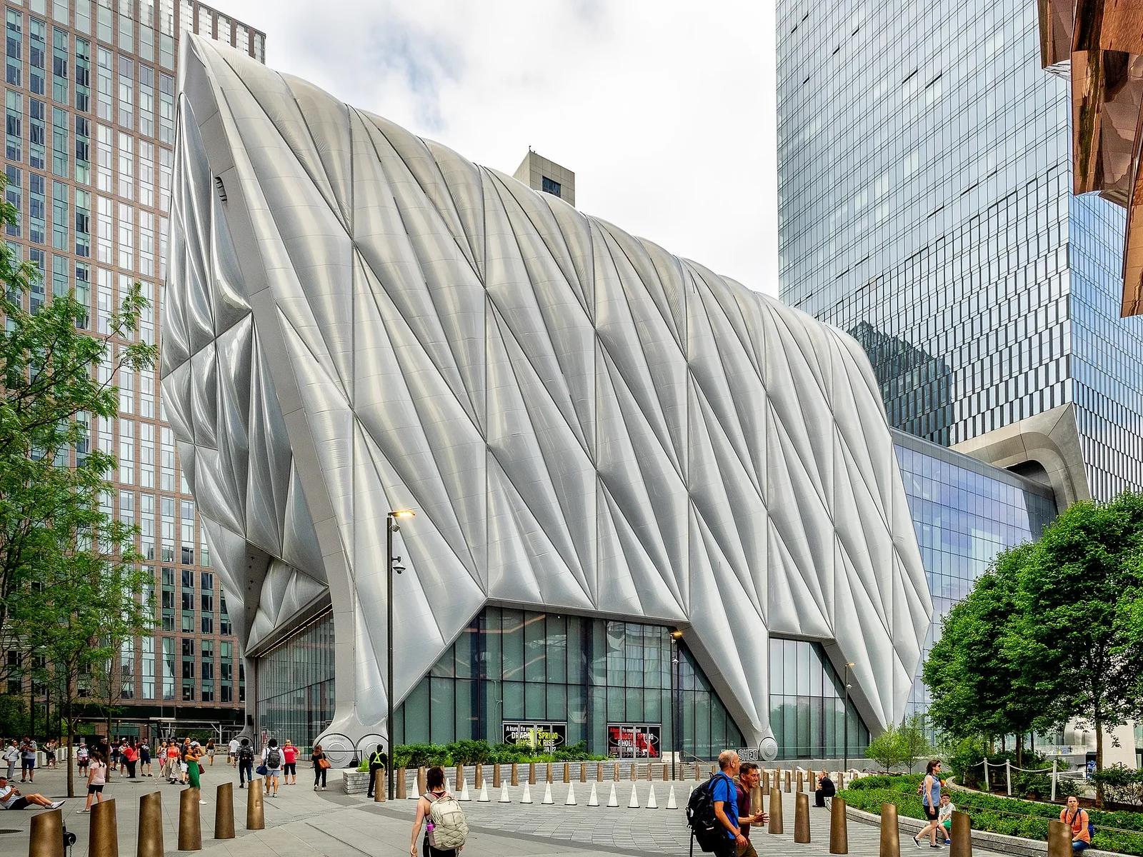 The Shed's telescoping steel-and-ETFE shell at Hudson Yards, New York
