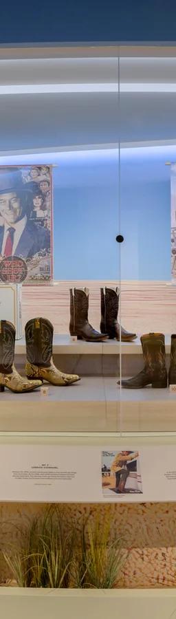 Cowboy boots in Rough & Ready at the Bata Shoe Museum