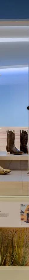 Cowboy boots in Rough & Ready at the Bata Shoe Museum