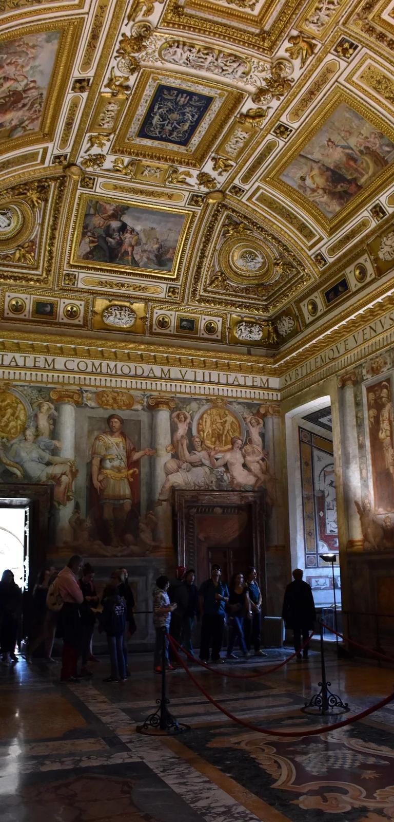 Frescoed walls and ceiling of the Sala Paolina, Castel Sant'Angelo