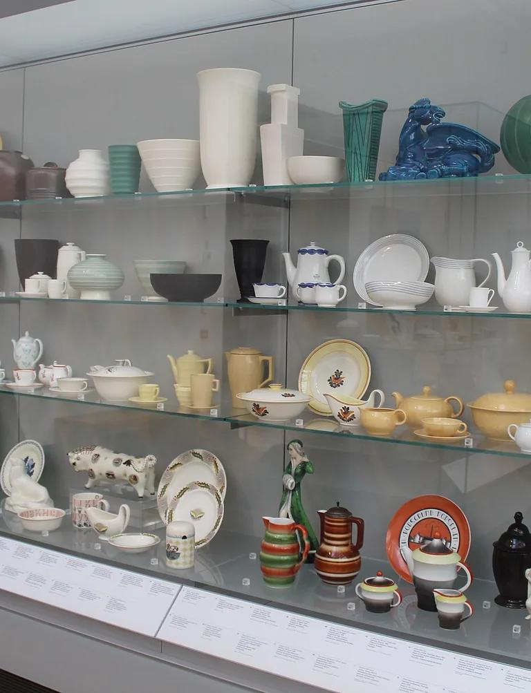 European ceramics on display in the Victoria and Albert Museum Ceramics Gallery