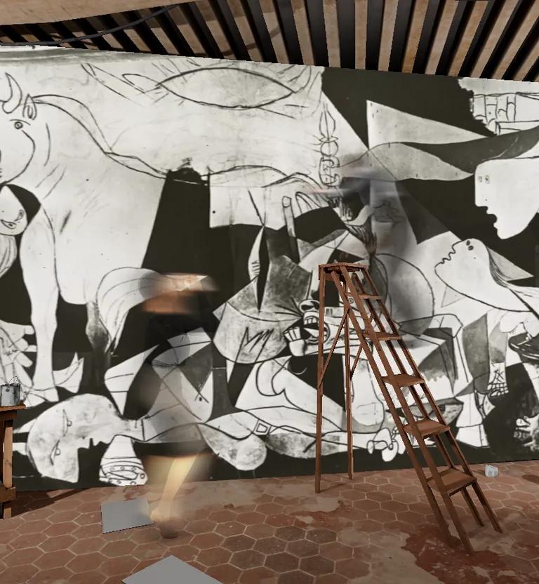 Still from The Metamorphoses of Guernica VR experience at Musée Picasso Paris