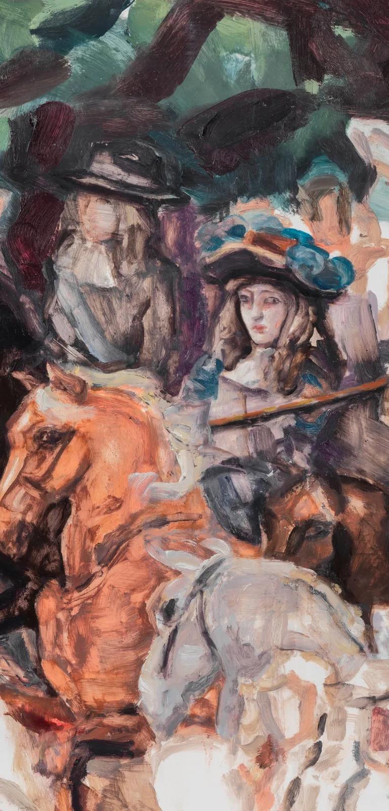 Elizabeth Peyton, painting from the Hosts at the Louvre exhibition