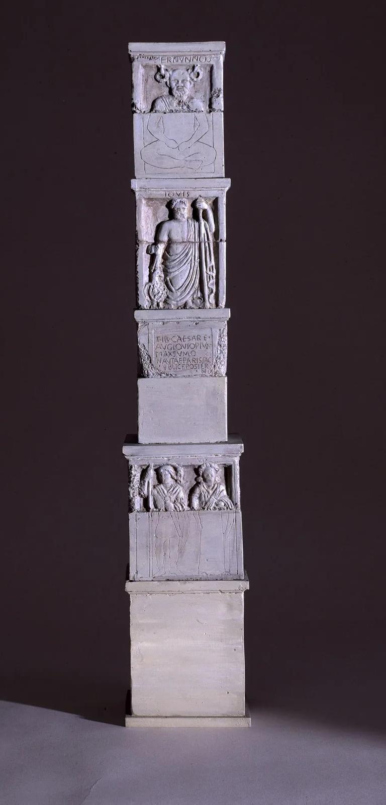 Carved stone blocks of the Gallo-Roman Pillar of the Boatmen