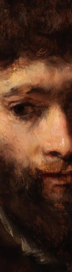 Rembrandt van Rijn, Bust of a Young Bearded Man (detail), about 1656–58, oil on panel