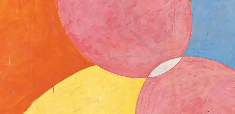 Exhibition banner for Hilma af Klint at the Grand Palais
