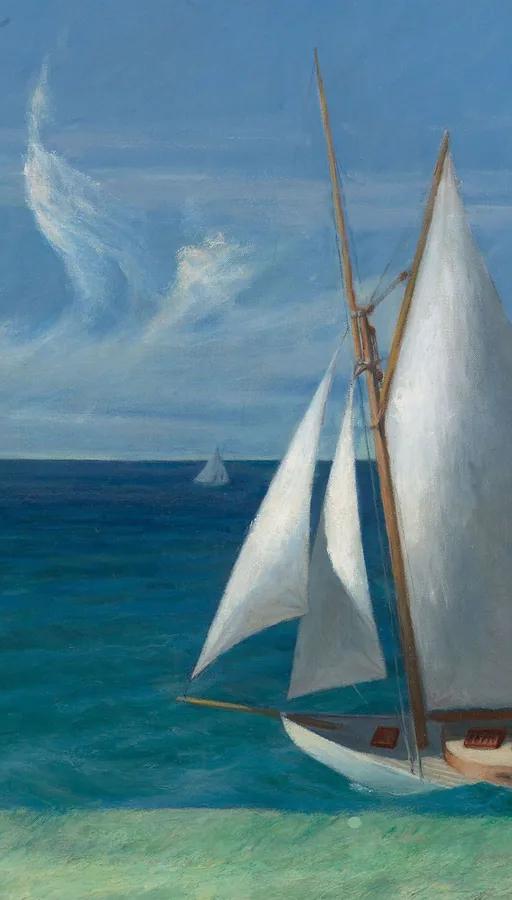 Detail of Edward Hopper's The Lee Shore, 1941