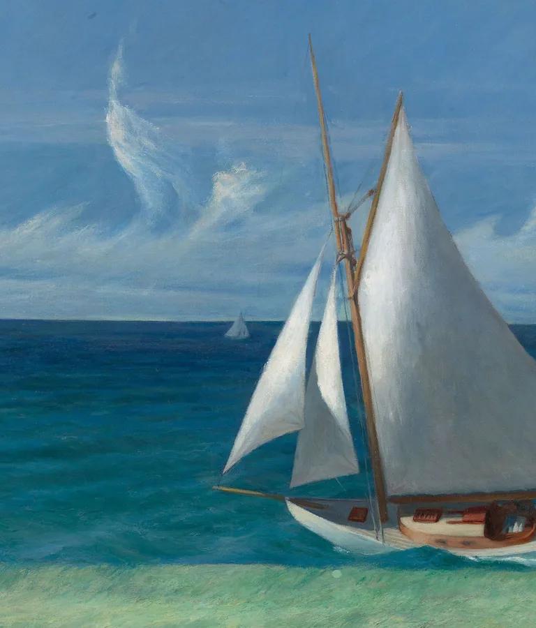 Detail of Edward Hopper's The Lee Shore, 1941