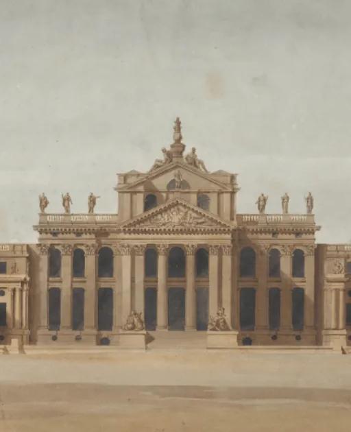 Exhibition banner for Vanbrugh: The Drama of Architecture at Sir John Soane's Museum