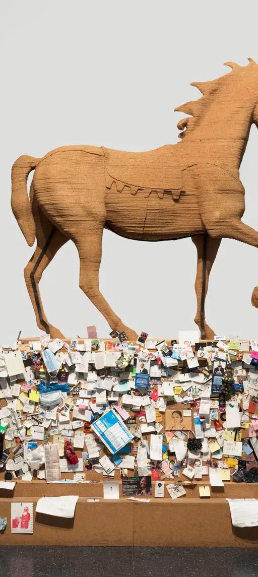 Paul Ramírez Jonas, The Commons, 2011, and Thomas Paine's Common Sense on display