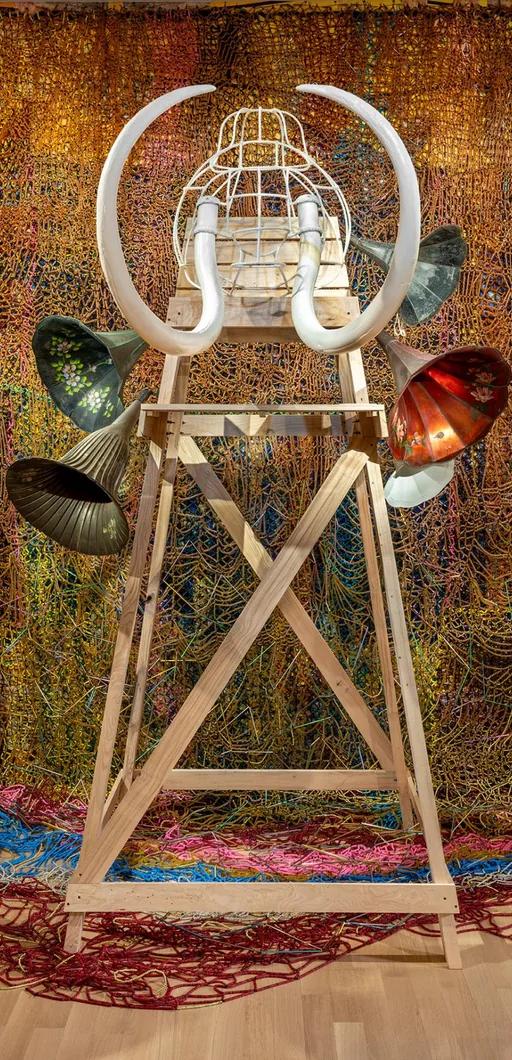 Installation view of Nick Cave: Mammoth at the Smithsonian American Art Museum