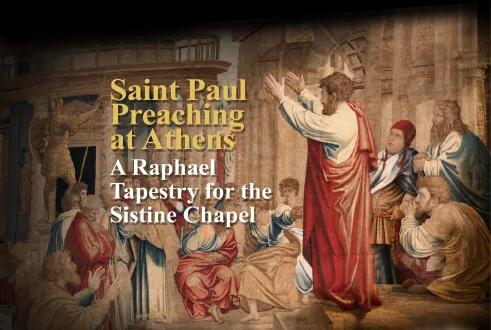 Raphael tapestry depicting Saint Paul preaching at Athens