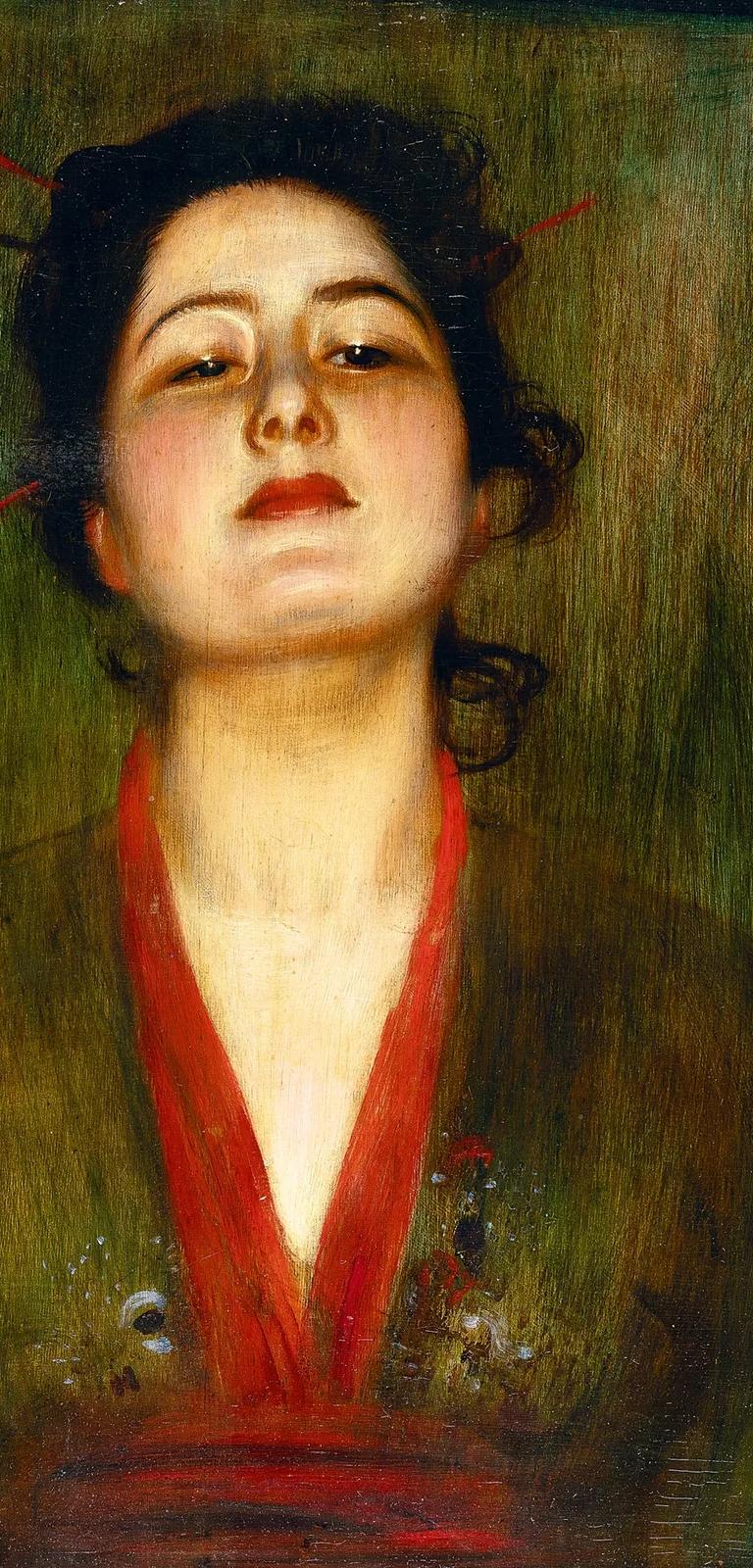 Portrait of a Lady à la Japonaise, Franz von Stuck, at Museum Villa Stuck