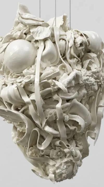 Pull (2023) by Rachel Kneebone, porcelain sculpture, Wallace Collection