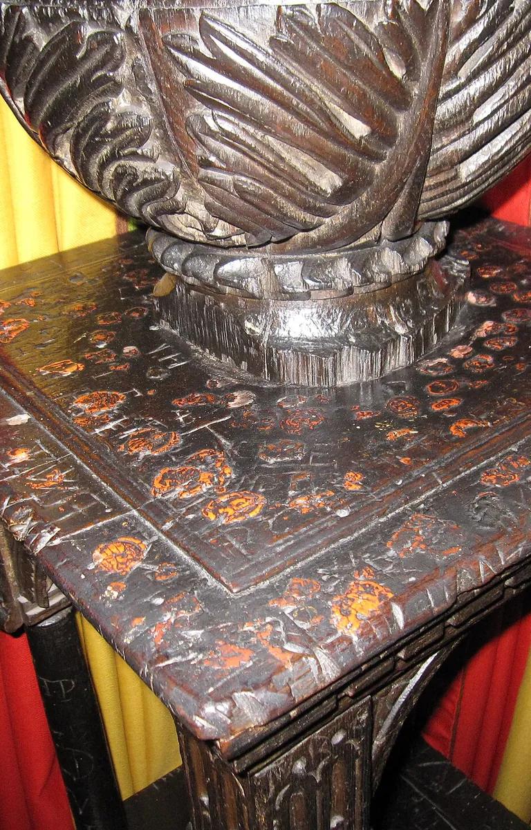 The Great Bed of Ware (c.1590), an elaborately carved Elizabethan oak bed at the Victoria and Albert Museum