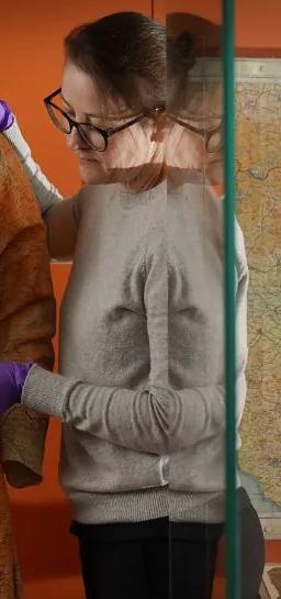 Silk dress made from Second World War escape and evade maps