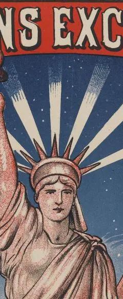 Historic print from the Franco-American friendship exhibition