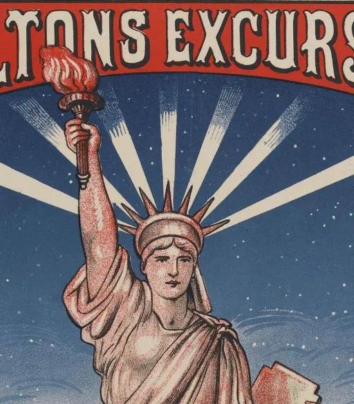 Historic print from the Franco-American friendship exhibition