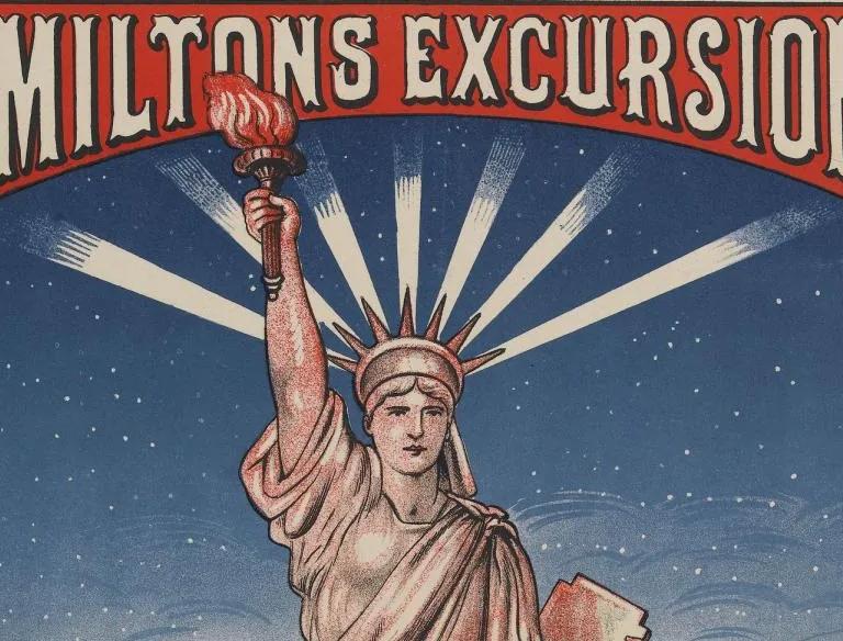 Historic print from the Franco-American friendship exhibition