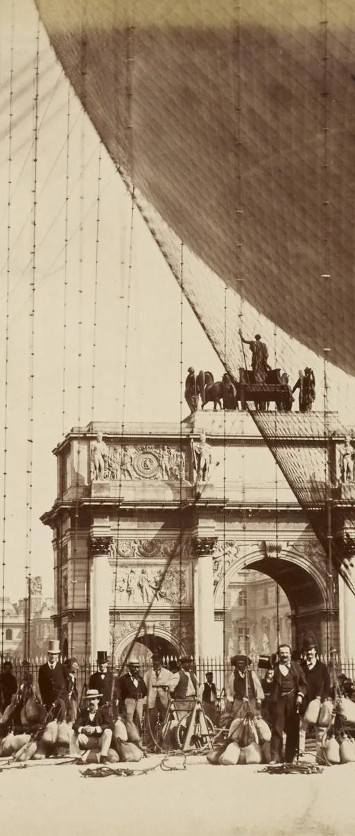 René Dagron, Grand ballon à vapeur d'Henri Giffard, 1878, silver print