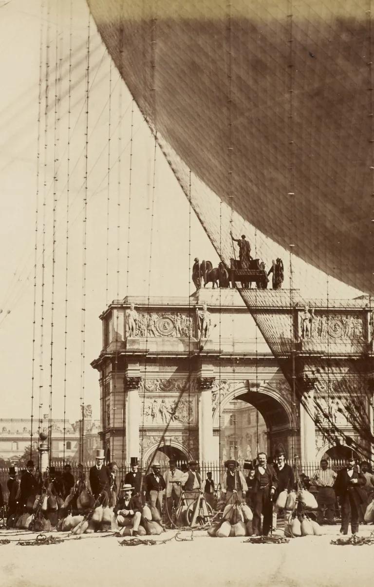 René Dagron, Grand ballon à vapeur d'Henri Giffard, 1878, silver print