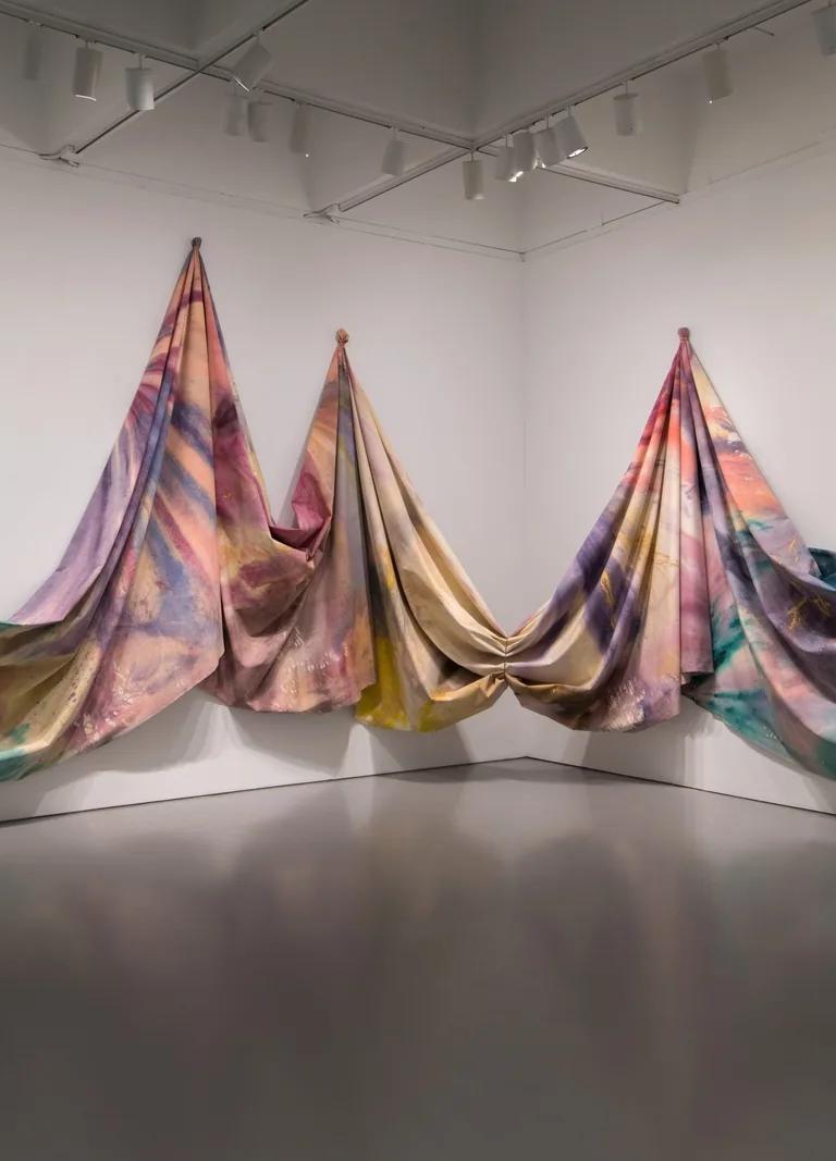 Sam Gilliam draped canvas installation from Big Things for Big Rooms at the Hirshhorn