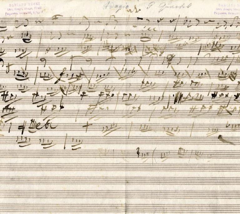 Verdi's autograph of Va, pensiero from Nabucco, version for chorus