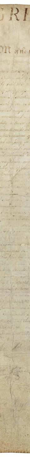 The engrossed original Declaration of Independence parchment