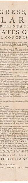 Dunlap broadside of the Declaration of Independence at the Morgan Library