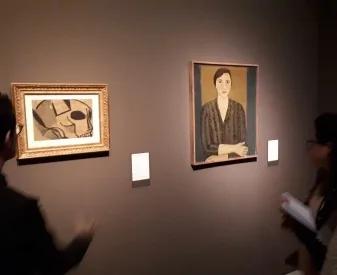 Rooms of the modern art display at the MNAC