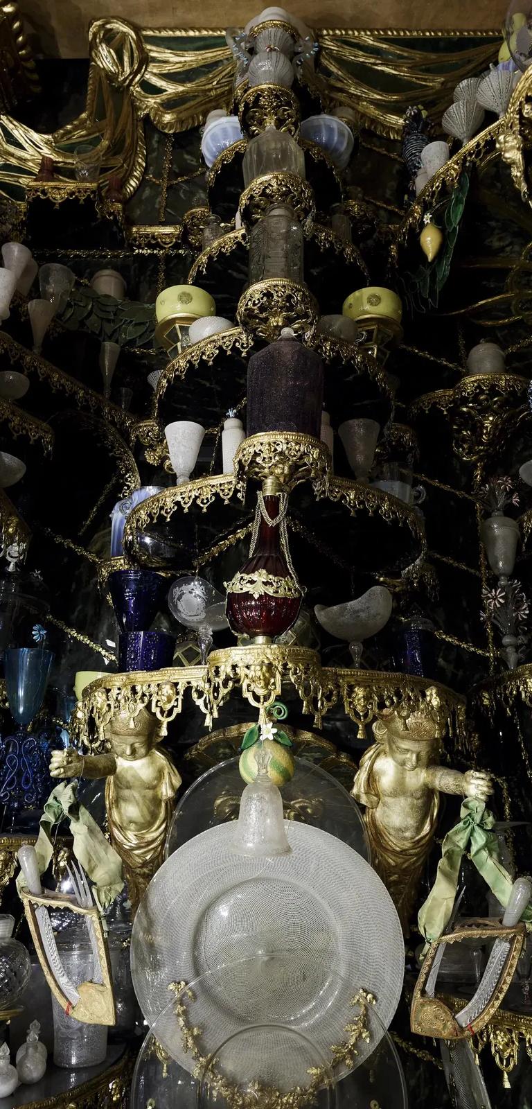 Venetian glass displayed in the Glass Cabinet at Rosenborg Castle