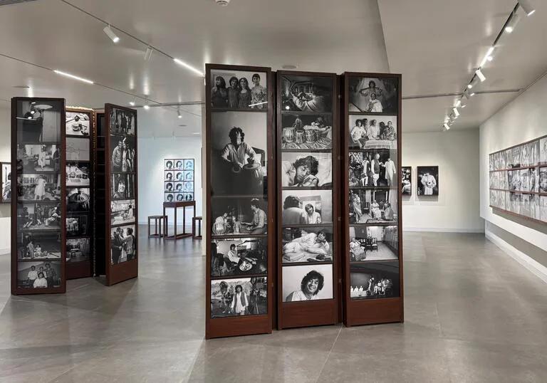 Dayanita Singh's mobile museum installation exploring her collaboration with Zakir Hussain