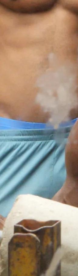 Still from Karimah Ashadu's film MUSCLE, 2025
