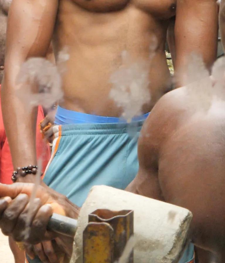 Still from Karimah Ashadu's film MUSCLE, 2025