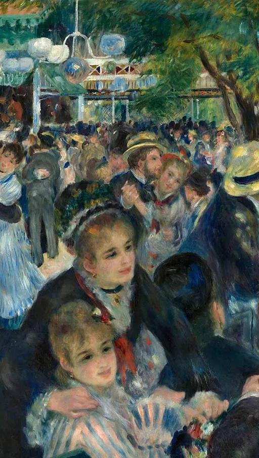 Pierre-Auguste Renoir, Bal du moulin de la Galette (Dance at Moulin de la Galette) (detail), 1876, oil on canvas