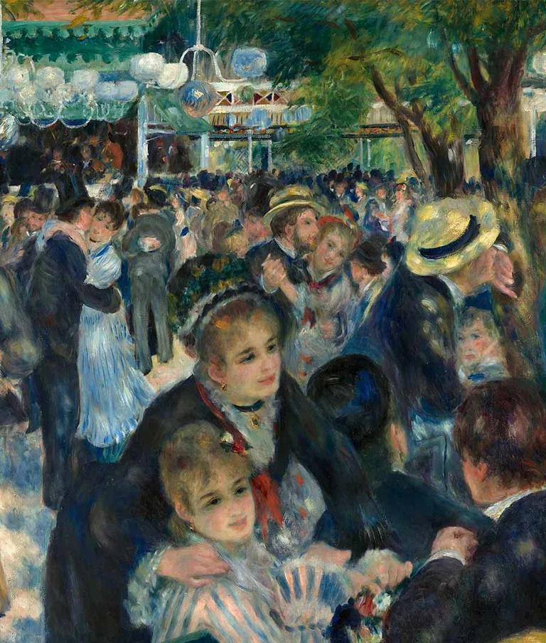 Pierre-Auguste Renoir, Bal du moulin de la Galette (Dance at Moulin de la Galette) (detail), 1876, oil on canvas