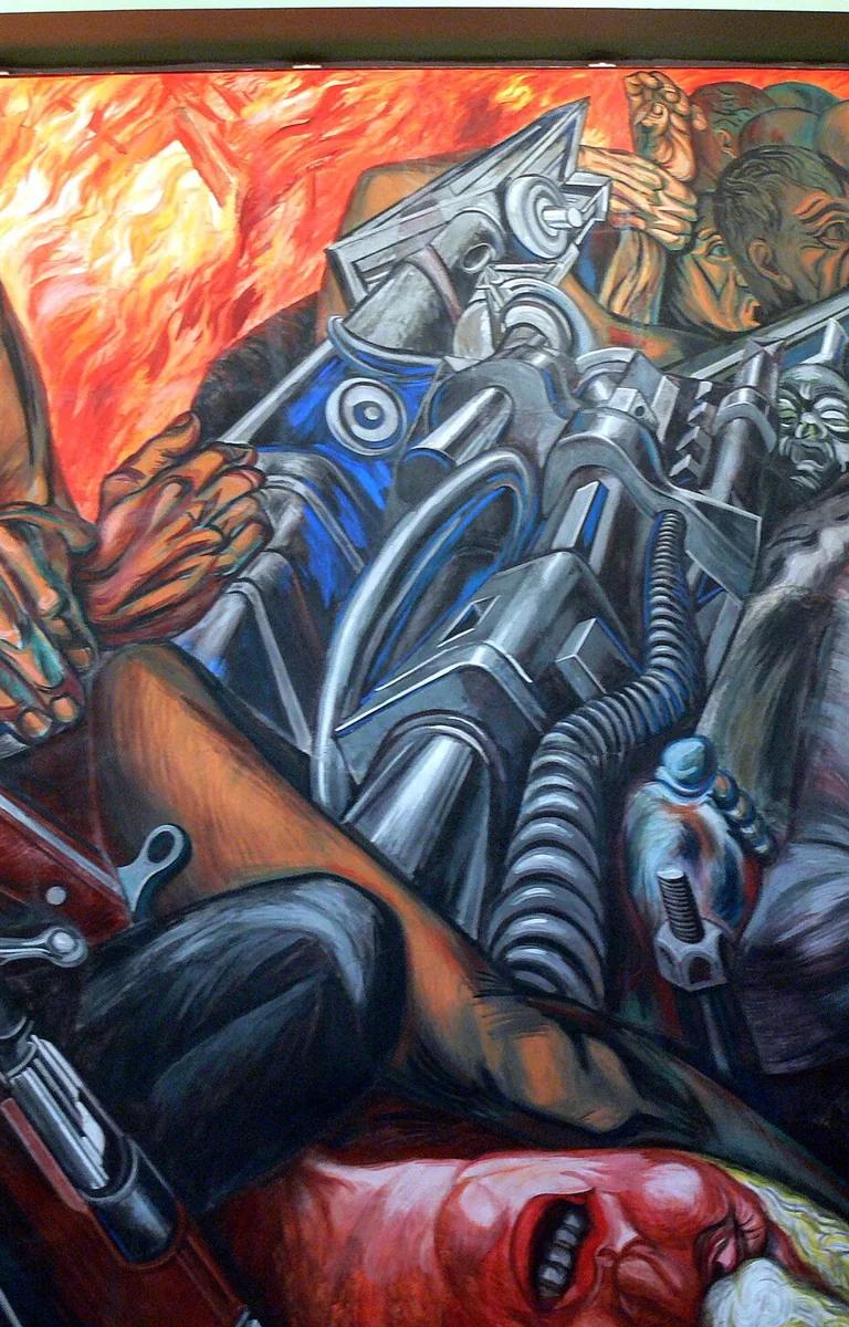 José Clemente Orozco's mural Katharsis at the Palacio de Bellas Artes