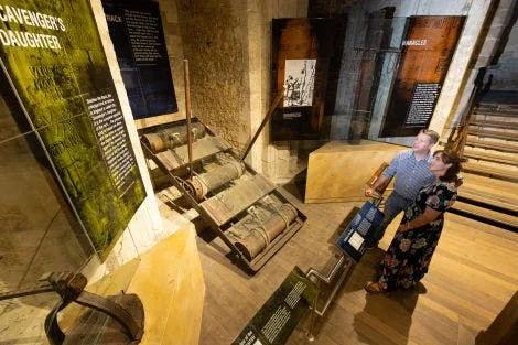 A replica of the rack in the Lower Wakefield Tower, part of the Torture at the Tower exhibition