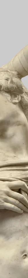 Detail of Michelangelo's Dying Slave, featured in the Michelangelo Rodin exhibition