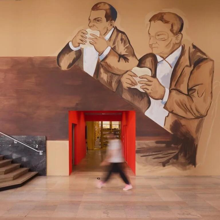 Wall painting by Lassana Sarre from Globale Inversion Inversion