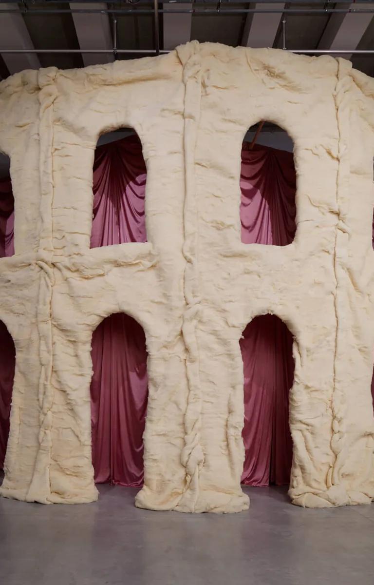 Installation view from Pauline Curnier Jardin's Virgin Turns