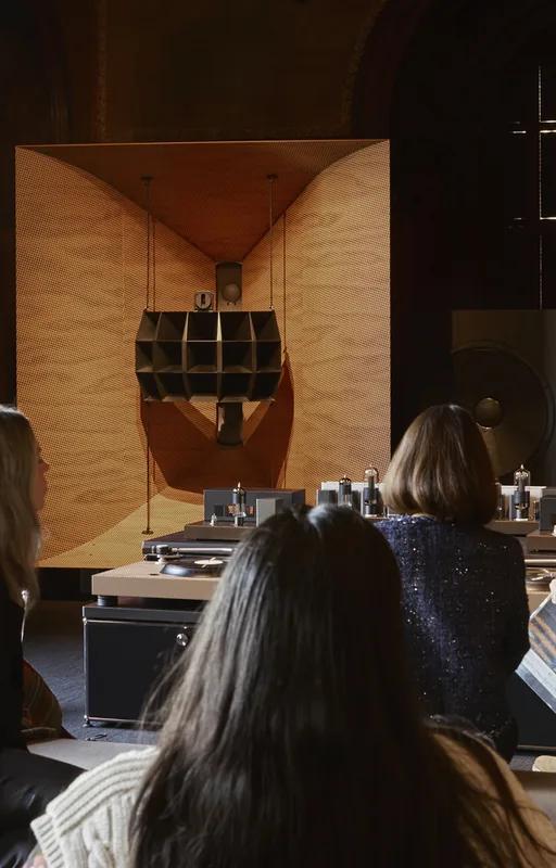 Devon Turnbull's handcrafted high-fidelity listening room installation at Cooper Hewitt