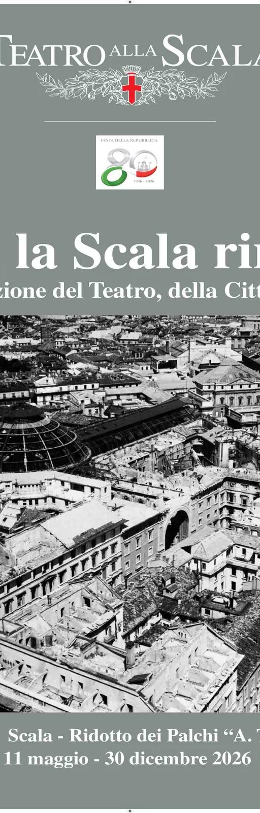 Poster for the exhibition 1946, La Scala rinasce