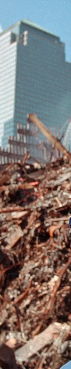 US Coast Guard photograph of a worker at Ground Zero following the September 11, 2001 attacks