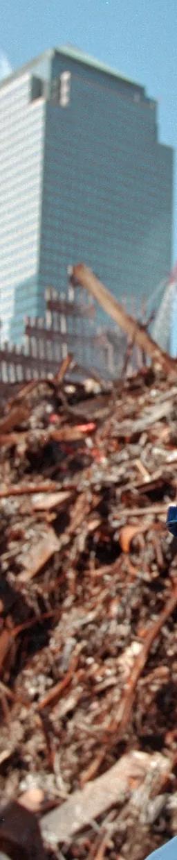 US Coast Guard photograph of a worker at Ground Zero following the September 11, 2001 attacks