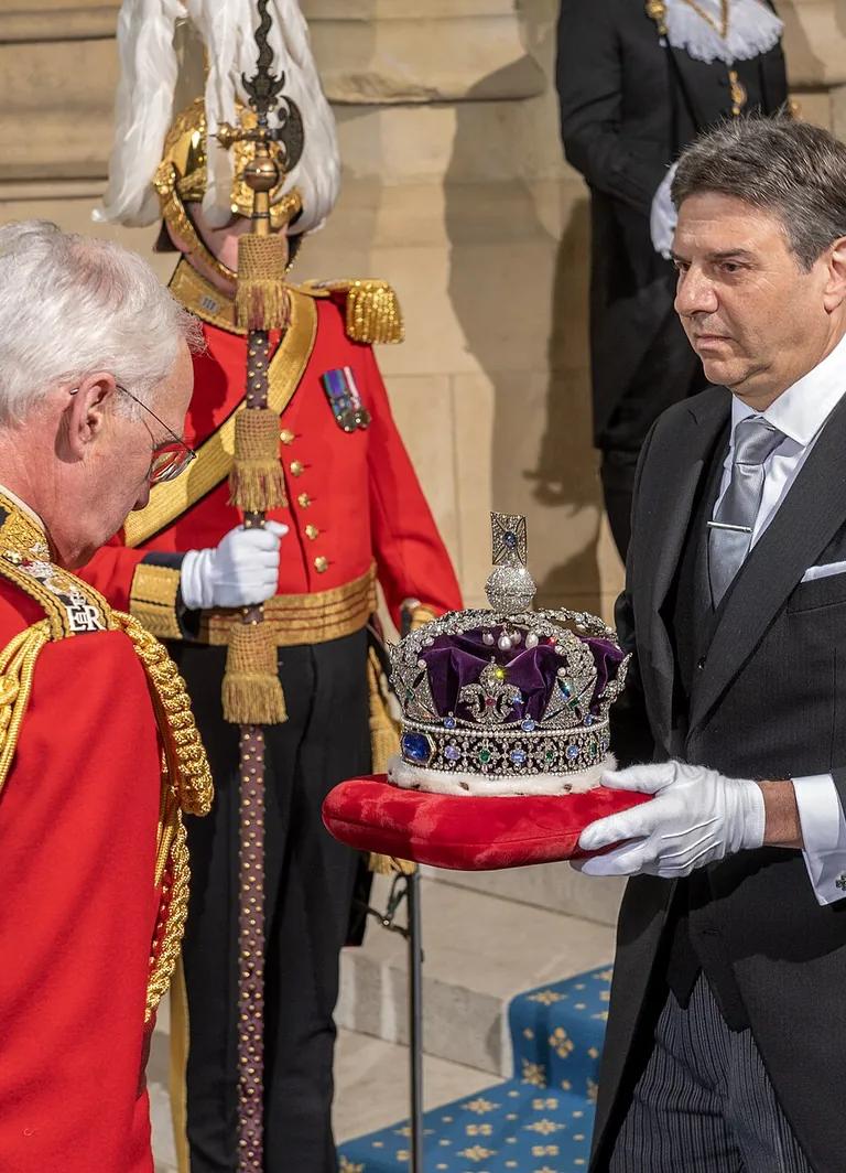 The Imperial State Crown, part of the Crown Jewels at the Tower of London