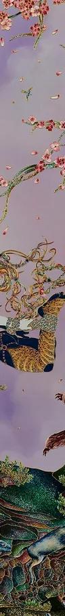 Detail of a panel from Raqib Shaw's monumental painting Paradise Lost