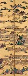Scenes In and Around the Capital (left screen) by Kano Eitoku, National Treasure, Yonezawa City Uesugi Museum
